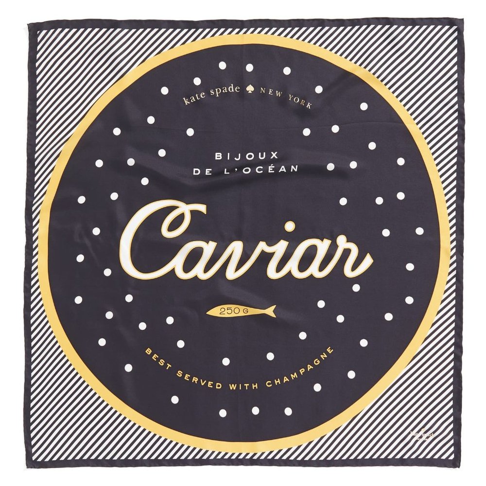 Kate Spade New York Caviar SILK Square Scarf